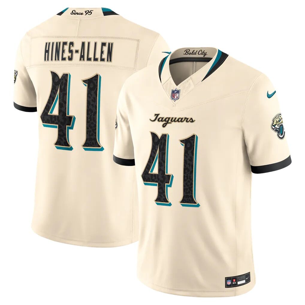 Josh Hines-Allen Jacksonville Jaguars Nike 2026 Rivalries Collection Stitched Limited Jersey - Natural