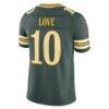 Jordan Love Green Bay Packers Nike 2026 Rivalries Collection Stitched Limited Jersey - Green - Side View