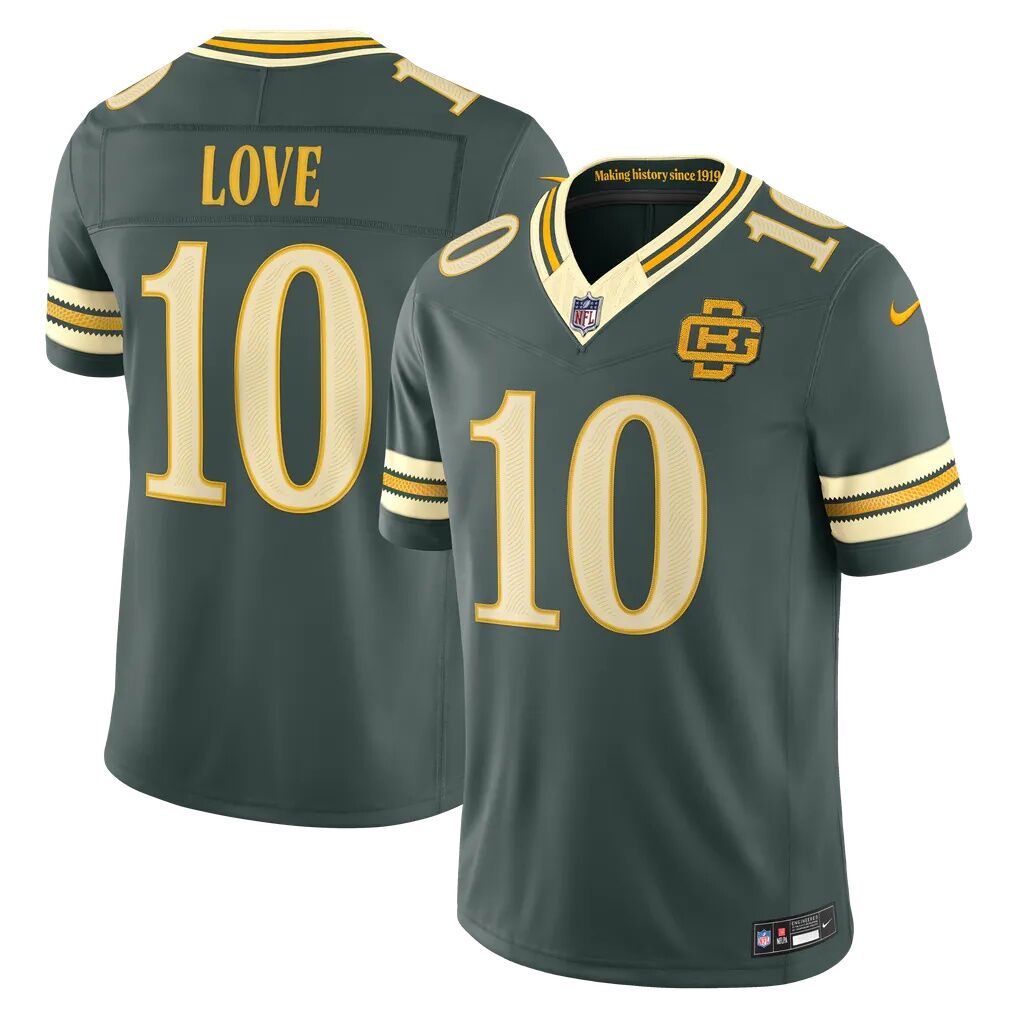 Jordan Love Green Bay Packers Nike 2026 Rivalries Collection Stitched Limited Jersey