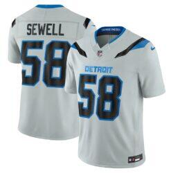 Penei Sewell Detroit Lions Nike 2026 Rivalries Collection Stitched Limited Jersey - Silver - Front View
