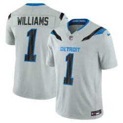 Jameson Williams Detroit Lions Nike 2026 Rivalries Collection Stitched Limited Jersey - Silver - Front View
