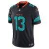 Dan Marino Miami Dolphins Nike Rivalries Collection Stitched Limited Jersey - Navy - Side View