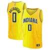 Tyrese Haliburton Indiana Pacers Fashion7 Youth Fast Break Jersey - Gold - Front View
