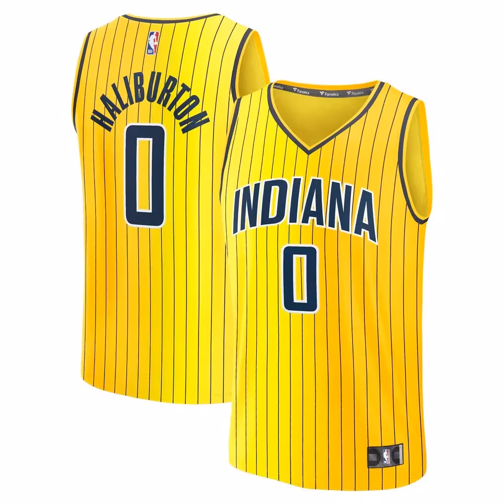 Tyrese Haliburton Indiana Pacers Fashion7 Youth Fast Break Jersey - Statement Edition
