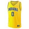Tyrese Haliburton Indiana Pacers Fashion7 Youth Fast Break Jersey - Gold - Side View