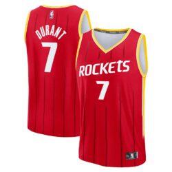 Kevin Durant Houston Rockets Fashion7 Youth Fast Break Jersey - Red - Front View