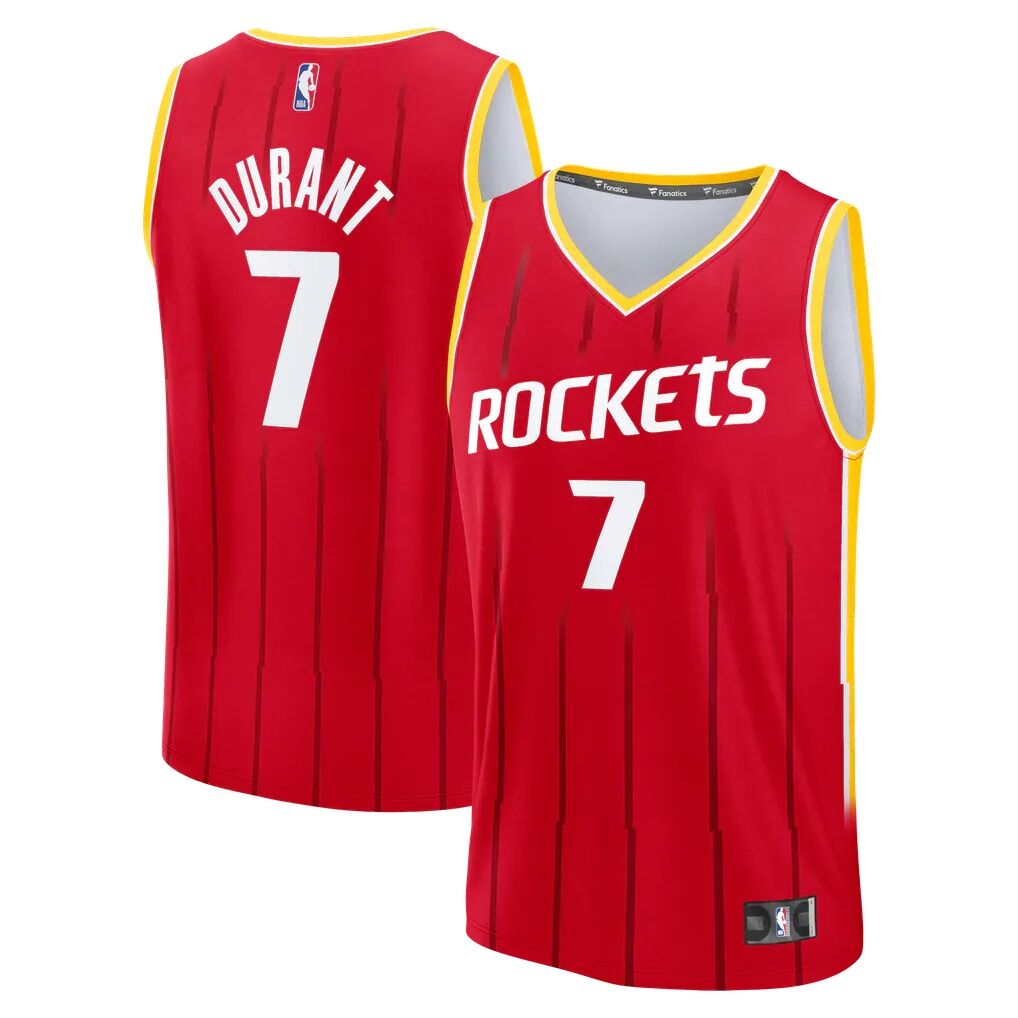 Kevin Durant Houston Rockets Fashion7 Youth Fast Break Jersey - Icon Edition