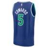Anthony Edwards Minnesota Timberwolves Fashion7 Youth Fast Break Jersey - Blue - Detail View