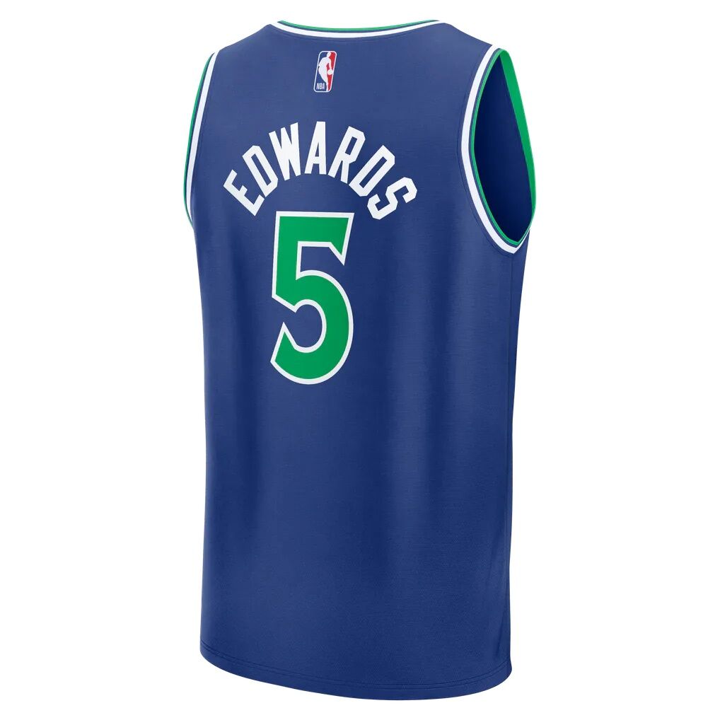 Anthony Edwards Minnesota Timberwolves Fashion7 Youth Fast Break Jersey - Icon Edition