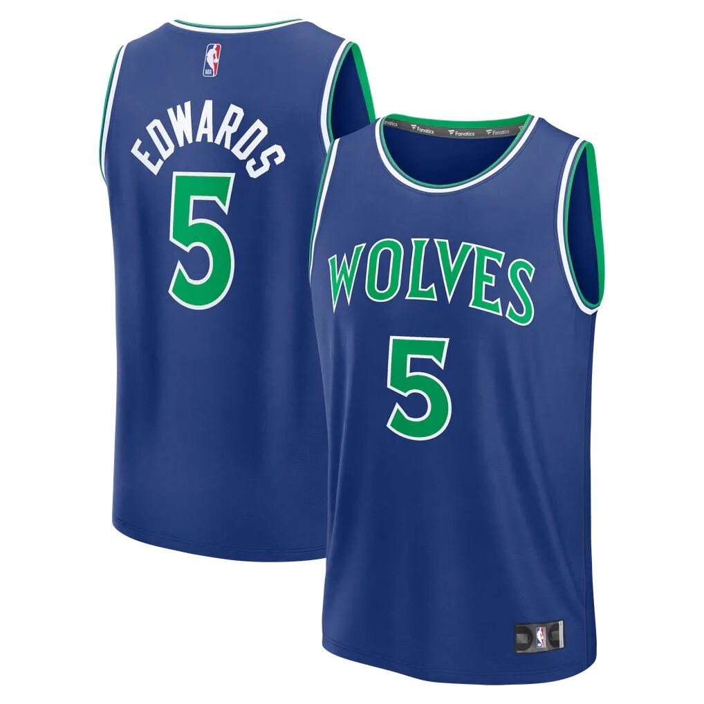 Anthony Edwards Minnesota Timberwolves Fashion7 Youth Fast Break Jersey - Icon Edition