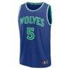 Anthony Edwards Minnesota Timberwolves Fashion7 Youth Fast Break Jersey - Blue - Side View