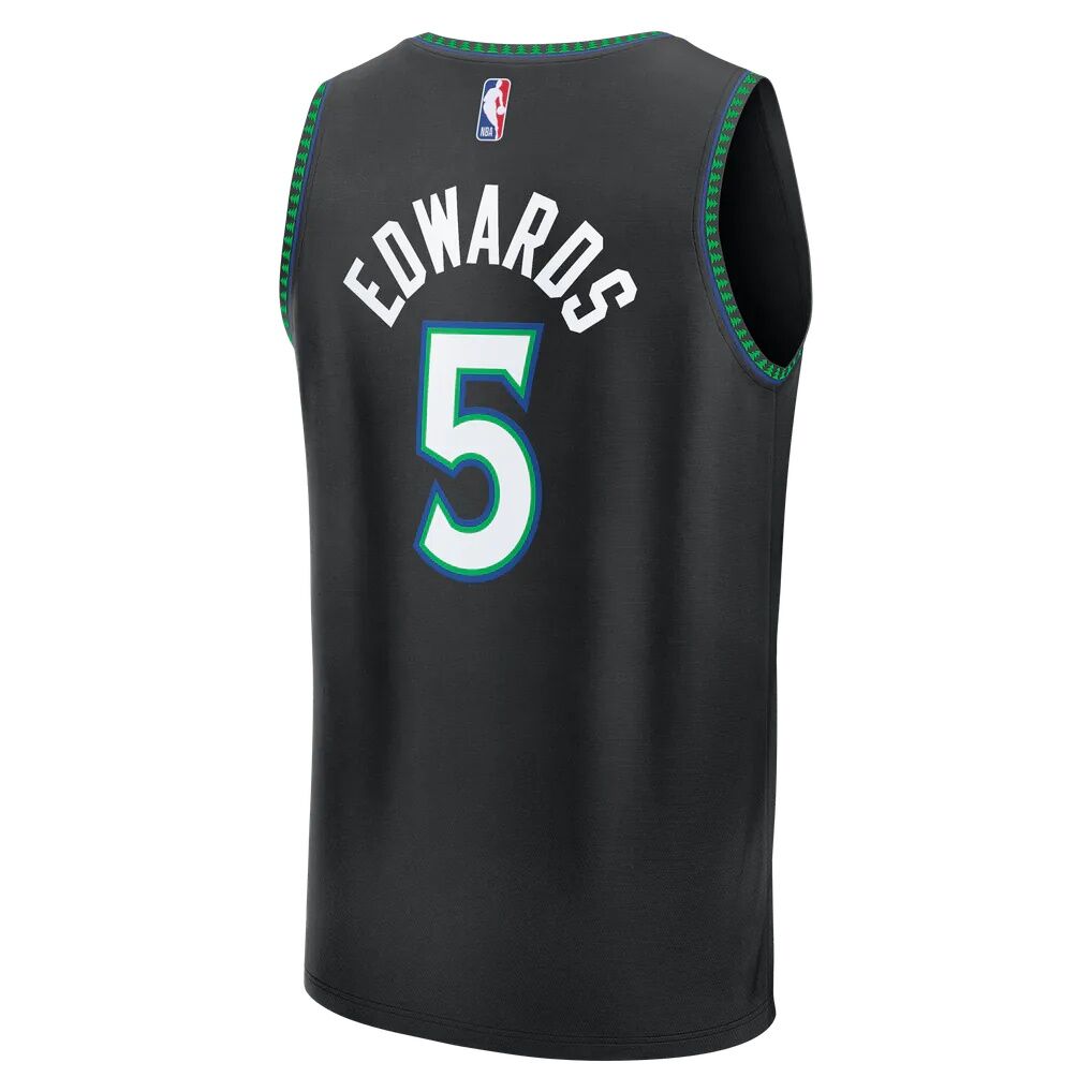 Anthony Edwards Minnesota Timberwolves Fashion7 Youth Fast Break Jersey - Statement Edition