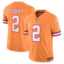 Emeka Egbuka Tampa Bay Buccaneers Nike Alternate Vapor F.U.S.E. Stitched Limited Jersey - - Front View