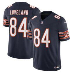 Colston Loveland Chicago Bears Nike Team Vapor F.U.S.E. Stitched Limited Jersey - Navy - Front View