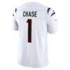 Ja'Marr Chase Cincinnati Bengals Nike Vapor F.U.S.E. Stitched Limited Jersey - White - Detail View