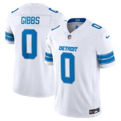 Jahmyr Gibbs Detroit Lions Nike Vapor F.U.S.E. Stitched Limited Jersey - White - Front View