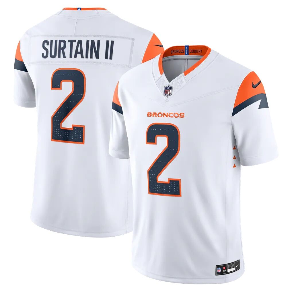 Pat Surtain II Denver Broncos Nike Vapor F.U.S.E. Stitched Limited Jersey