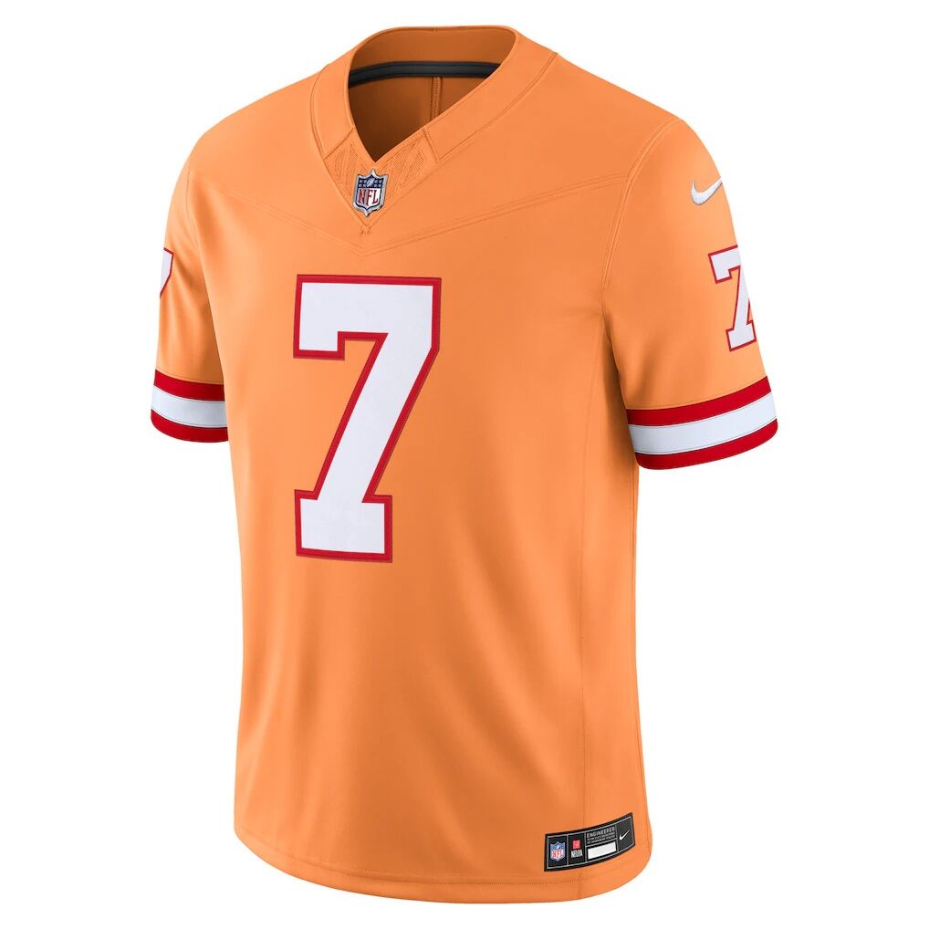 Bucky Irving Tampa Bay Buccaneers Nike Alternate Vapor F.U.S.E. Stitched Limited Jersey - Creamsicle