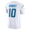 Justin Herbert Los Angeles Chargers Nike Alternate Vapor F.U.S.E. Stitched Limited Jersey - White - Detail View