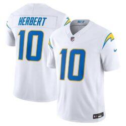 Justin Herbert Los Angeles Chargers Nike Alternate Vapor F.U.S.E. Stitched Limited Jersey - White - Front View