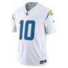 Justin Herbert Los Angeles Chargers Nike Alternate Vapor F.U.S.E. Stitched Limited Jersey - White - Side View