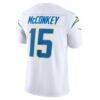 Ladd McConkey Los Angeles Chargers Nike Alternate Vapor F.U.S.E. Stitched Limited Jersey - White - Detail View