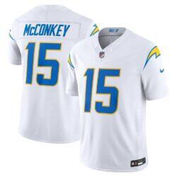 Ladd McConkey Los Angeles Chargers Nike Alternate Vapor F.U.S.E. Stitched Limited Jersey - White - Front View