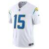 Ladd McConkey Los Angeles Chargers Nike Alternate Vapor F.U.S.E. Stitched Limited Jersey - White - Side View