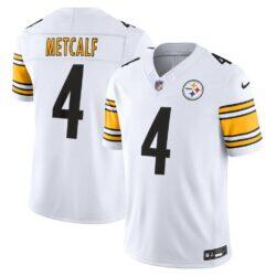 DK Metcalf Pittsburgh Steelers Nike Vapor F.U.S.E. Stitched Limited Jersey - White - Front View