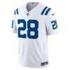 Jonathan Taylor Indianapolis Colts Nike Vapor F.U.S.E. Stitched Limited Jersey - White - Side View