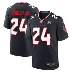 Derek Stingley Jr. Houston Texans Nike Team 25th Season Game Jersey - Navy - Front View