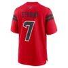 C.J. Stroud Houston Texans Nike Alternate 25th Season Game Jersey - Red - Detail View