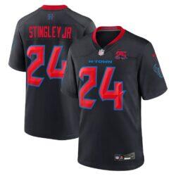 Derek Stingley Jr. Houston Texans Nike Alternate 2 25th Season Game Jersey - Navy - Front View