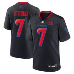C.J. Stroud Houston Texans Nike Alternate 2 25th Season Game Jersey - Navy - Front View