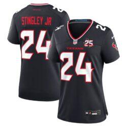 Derek Stingley Jr. Houston Texans Nike Women's Team 25th Season Game Jersey - Navy - Front View