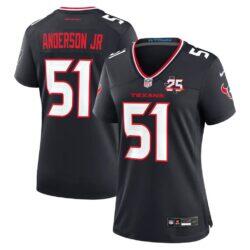 Will Anderson Jr. Houston Texans Nike Women's Team 25th Season Game Jersey - Navy - Front View
