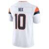 Bo Nix Denver Broncos Nike Vapor F.U.S.E. Stitched Limited Jersey - White - Detail View