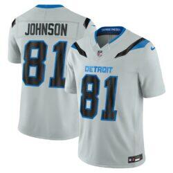Calvin Johnson Detroit Lions Nike 2026 Rivalries Collection Stitched Limited Jersey - Silver - Front View