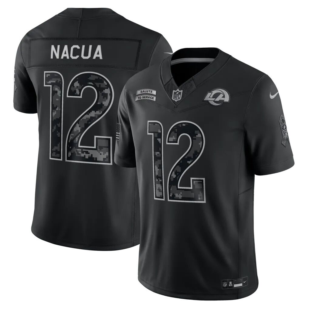 Puka Nacua Los Angeles Rams Nike 2026 Salute to Service Stitched Limited Jersey
