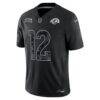 Puka Nacua Los Angeles Rams Nike 2026 Salute to Service Stitched Limited Jersey - Black - Side View