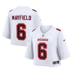 Baker Mayfield Tampa Bay Buccaneers Nike Women's Cropped Fashion Game Jersey - White - Front View
