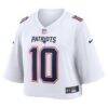 Drake Maye New England Patriots Nike Women's Cropped Fashion Game Jersey - White - Side View