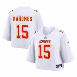 Patrick Mahomes Kansas City Chiefs Nike Women's Cropped Fashion Game Jersey - White - Front View