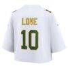Jordan Love Green Bay Packers Nike Women's Cropped Fashion Game Jersey - White - Detail View