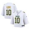Jordan Love Green Bay Packers Nike Women's Cropped Fashion Game Jersey - White - Front View