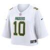 Jordan Love Green Bay Packers Nike Women's Cropped Fashion Game Jersey - White - Side View