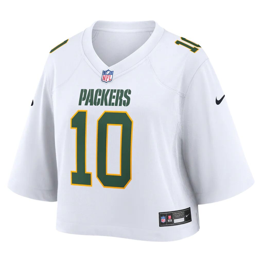 Jordan Love Green Bay Packers Nike Women's Cropped Fashion Game Jersey