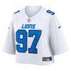 Aidan Hutchinson Detroit Lions Nike Women's Cropped Fashion Game Jersey - White - Detail View