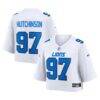 Aidan Hutchinson Detroit Lions Nike Women's Cropped Fashion Game Jersey - White - Front View