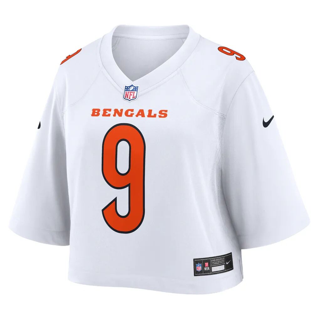 Joe Burrow Cincinnati Bengals Nike Women's Cropped Fashion Game Jersey